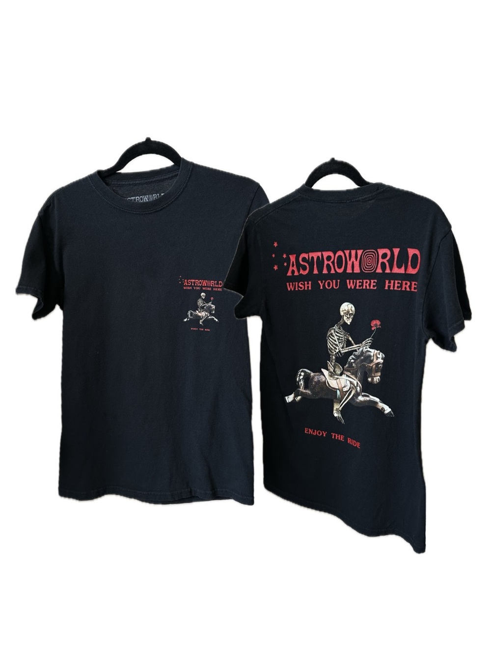 ASTROWORLD 2018 WISH YOU WERE HERE TOUR TEE Concert T Shirt - Enjoy The Ride -S